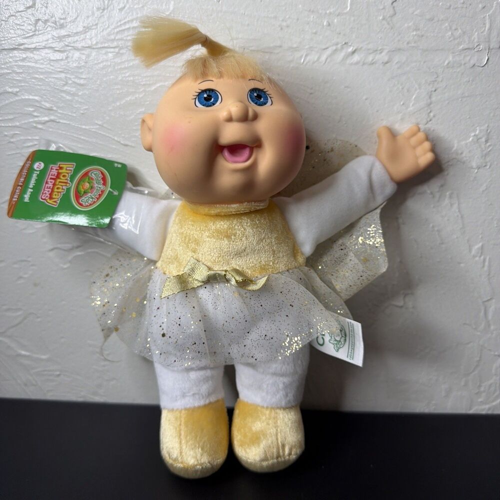 9” 2018 cabbage patch kids Cuties Twinkle Angel #72 Holiday Helpers Collection